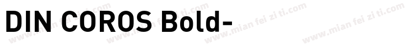 DIN COROS Bold字体转换